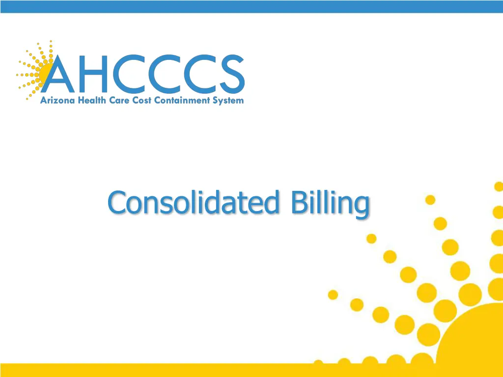 consolidated billing