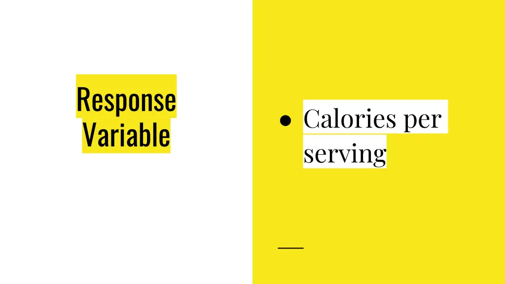 response variable