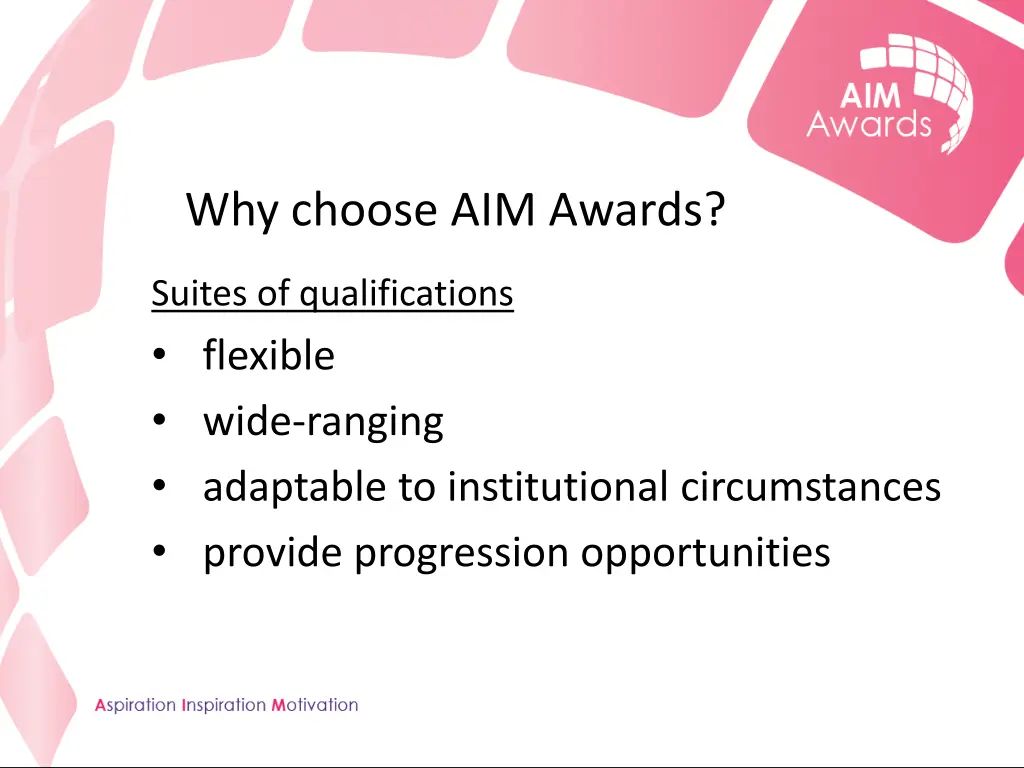 why choose aim awards