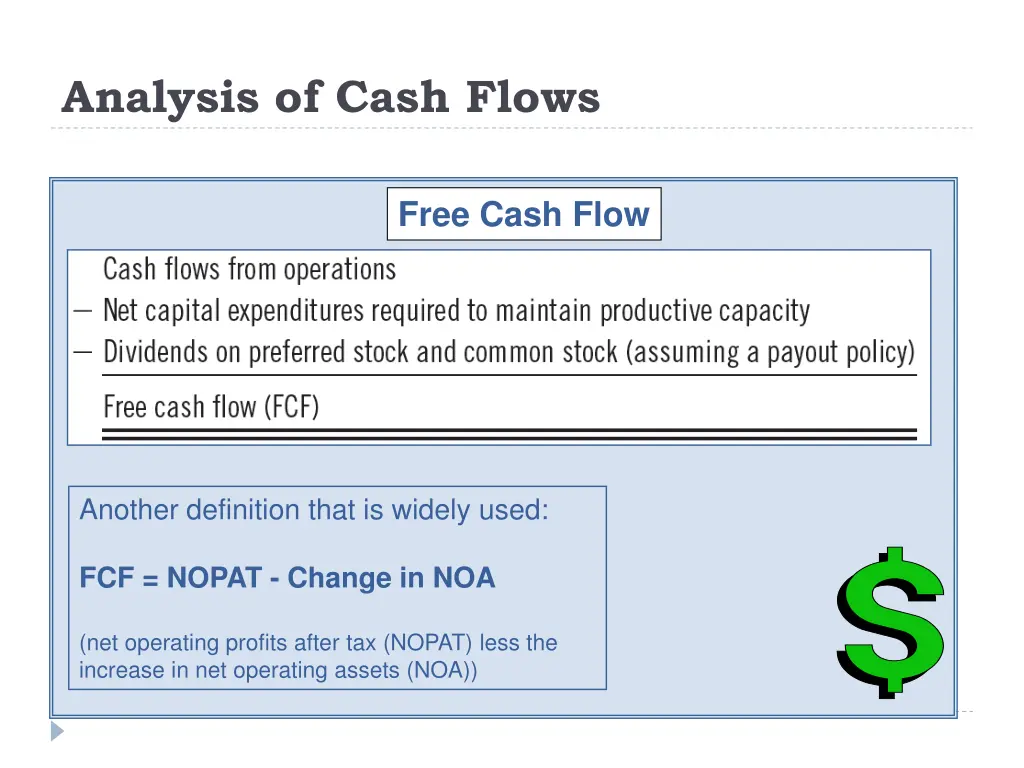 analysis of cash flows 5