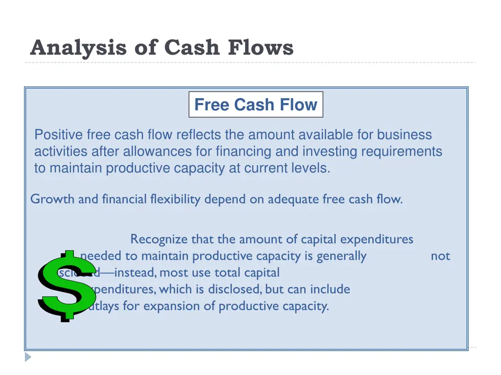 analysis of cash flows 6