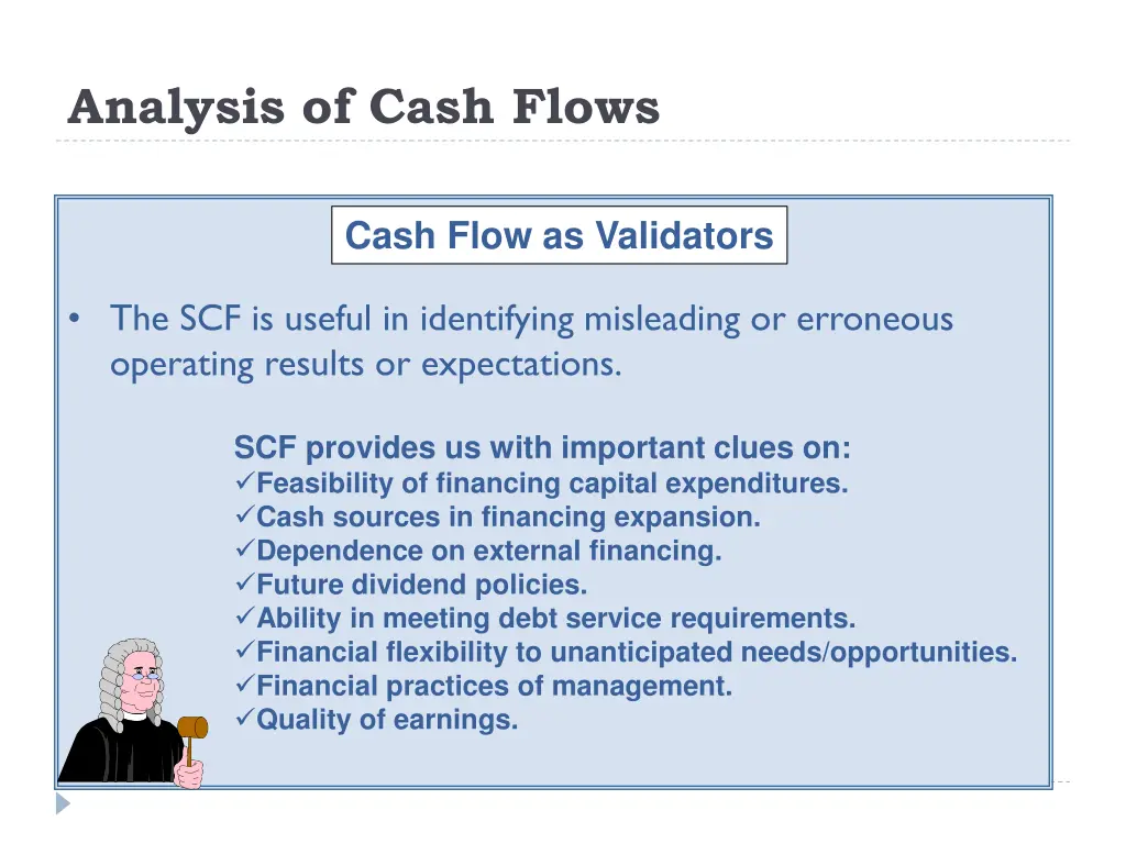analysis of cash flows 7