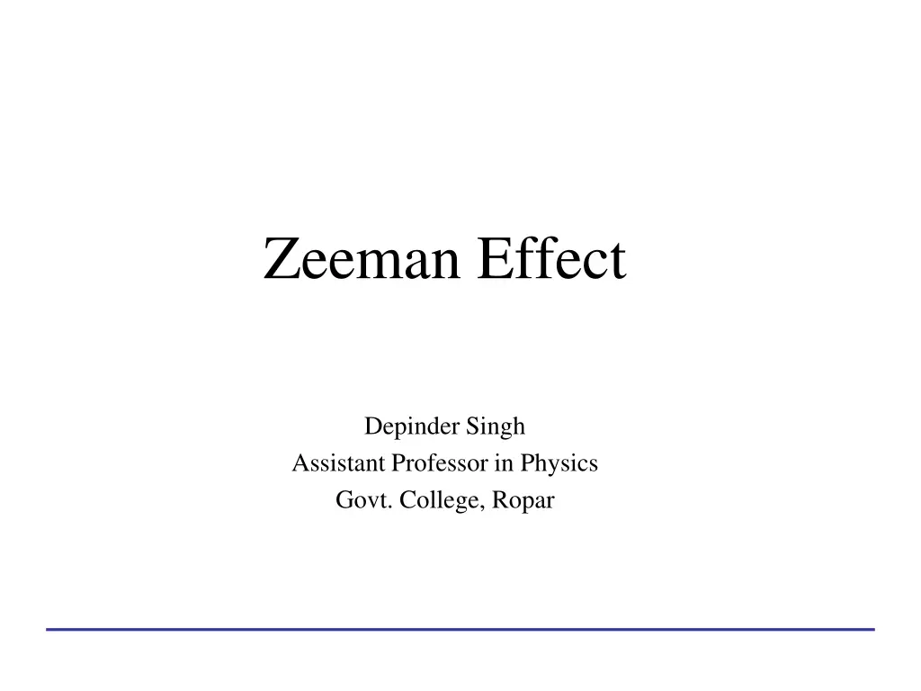 zeeman effect