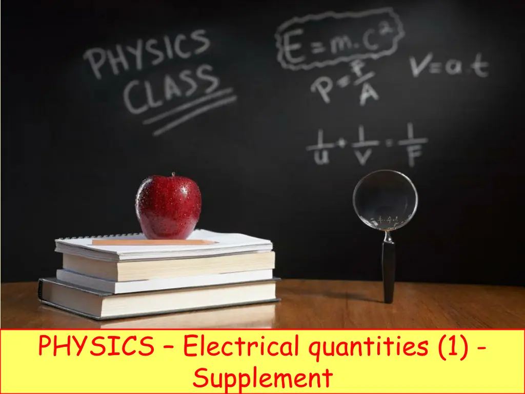 physics electrical quantities 1 supplement 1