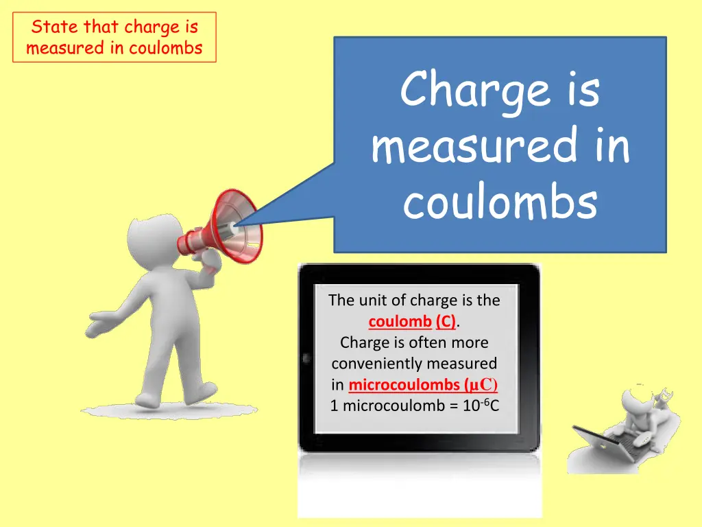 state that charge is measured in coulombs 1