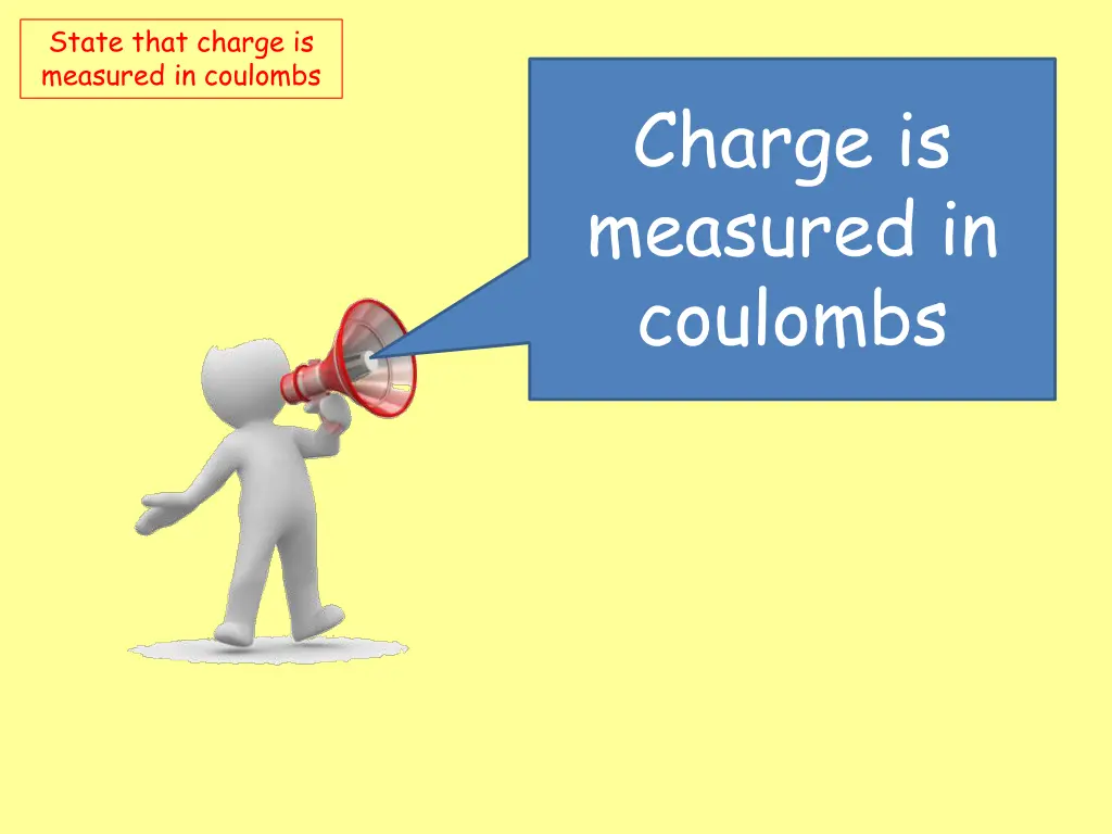 state that charge is measured in coulombs