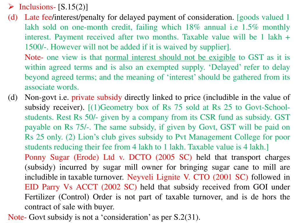 inclusions s 15 2 d late fee interest penalty