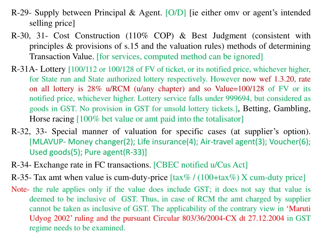 r 29 supply between principal agent o d ie either
