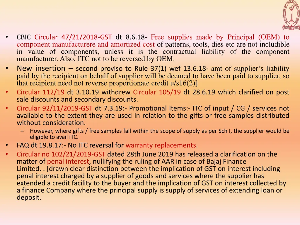 cbic circular 47 21 2018 gst dt 8 6 18 free