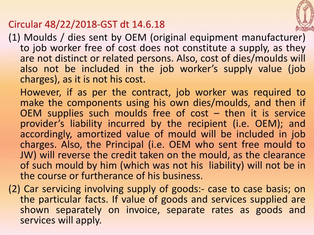 circular 48 22 2018 gst dt 14 6 18 1 moulds dies