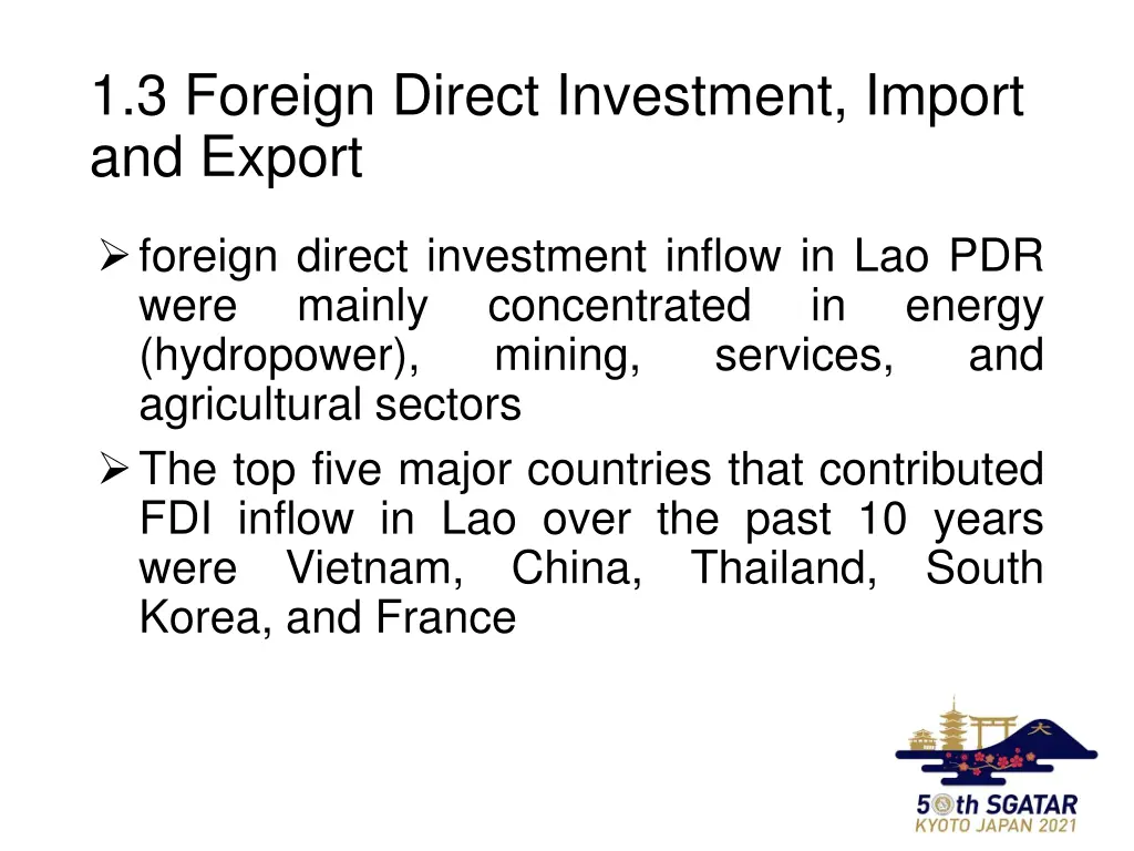 1 3 foreign direct investment import and export