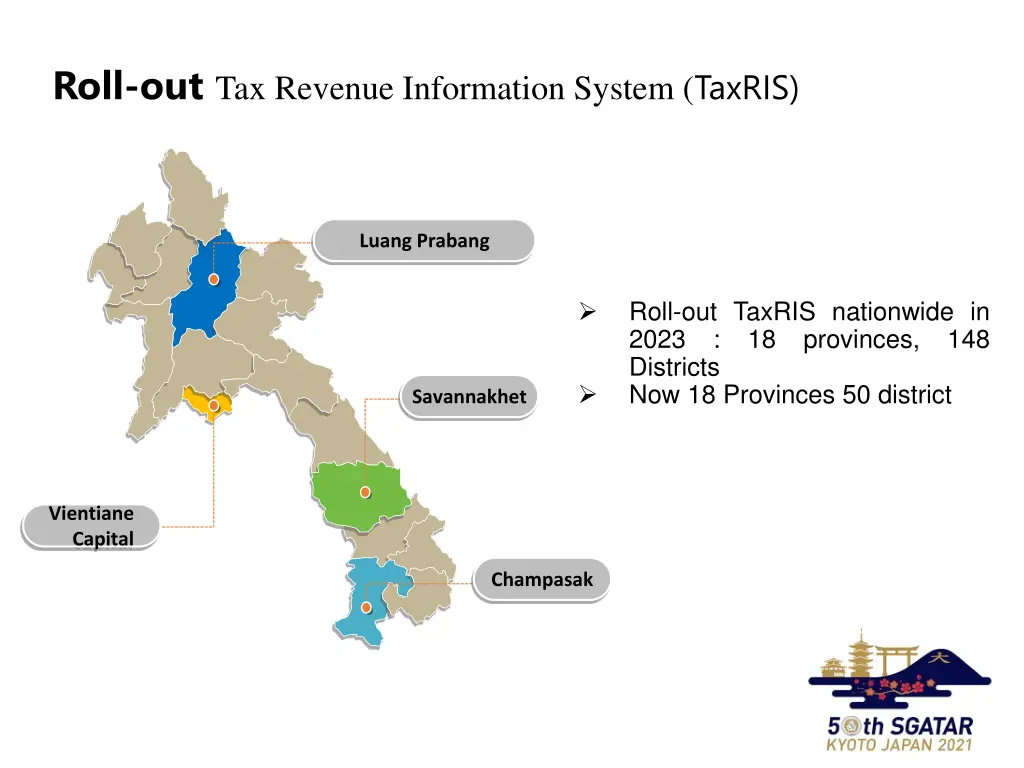 roll out tax revenue information system taxris