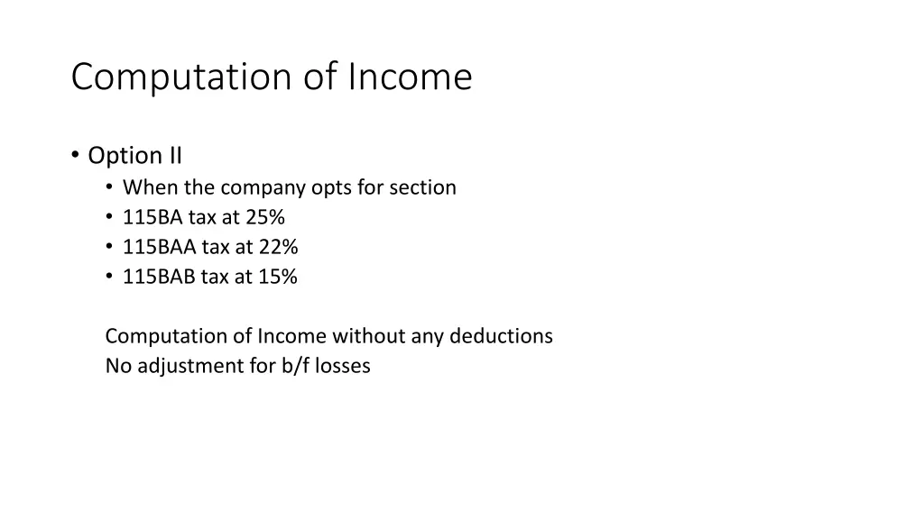 computation of income 1