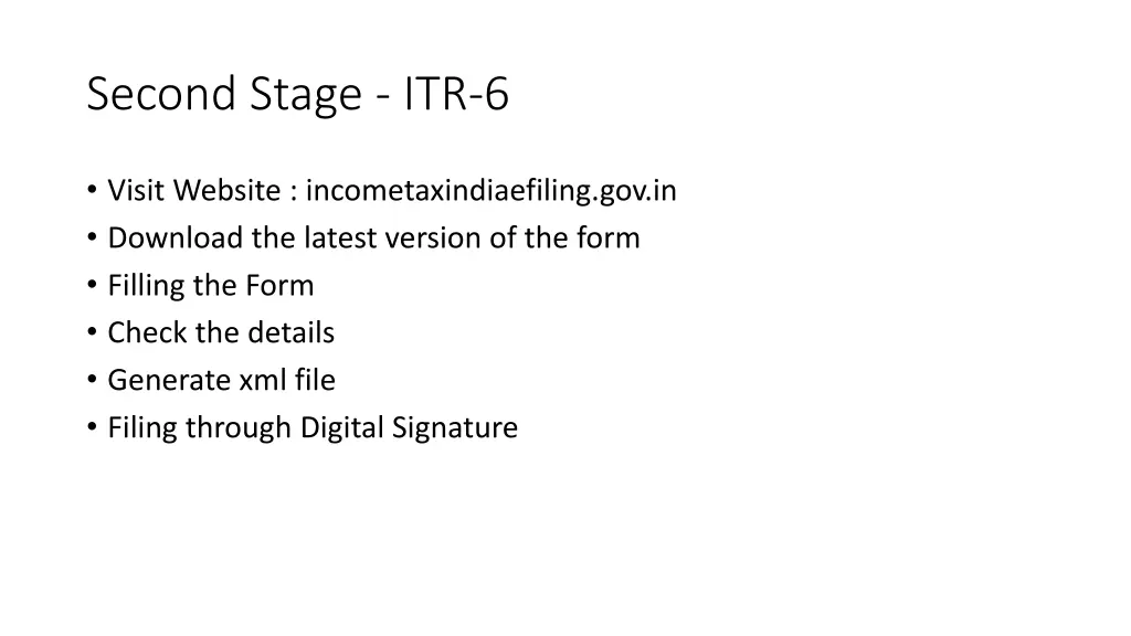 second stage itr 6