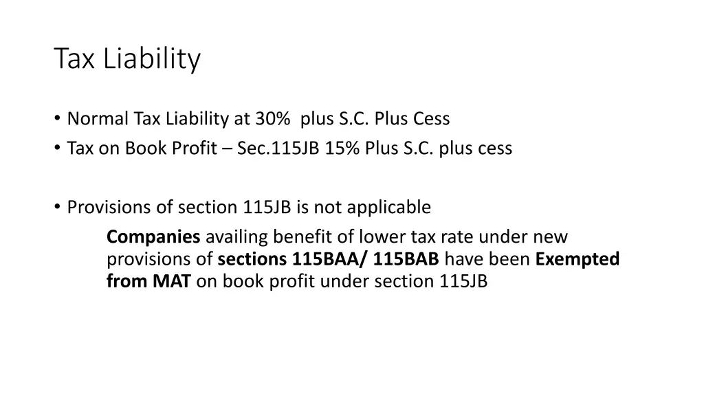tax liability