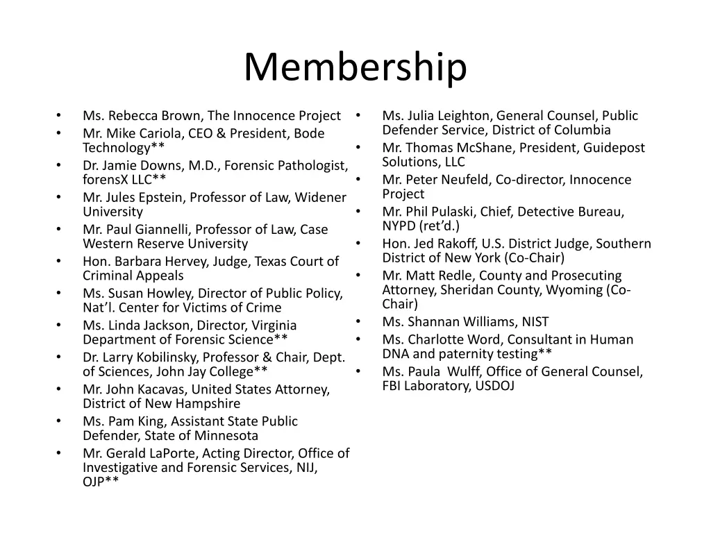 membership