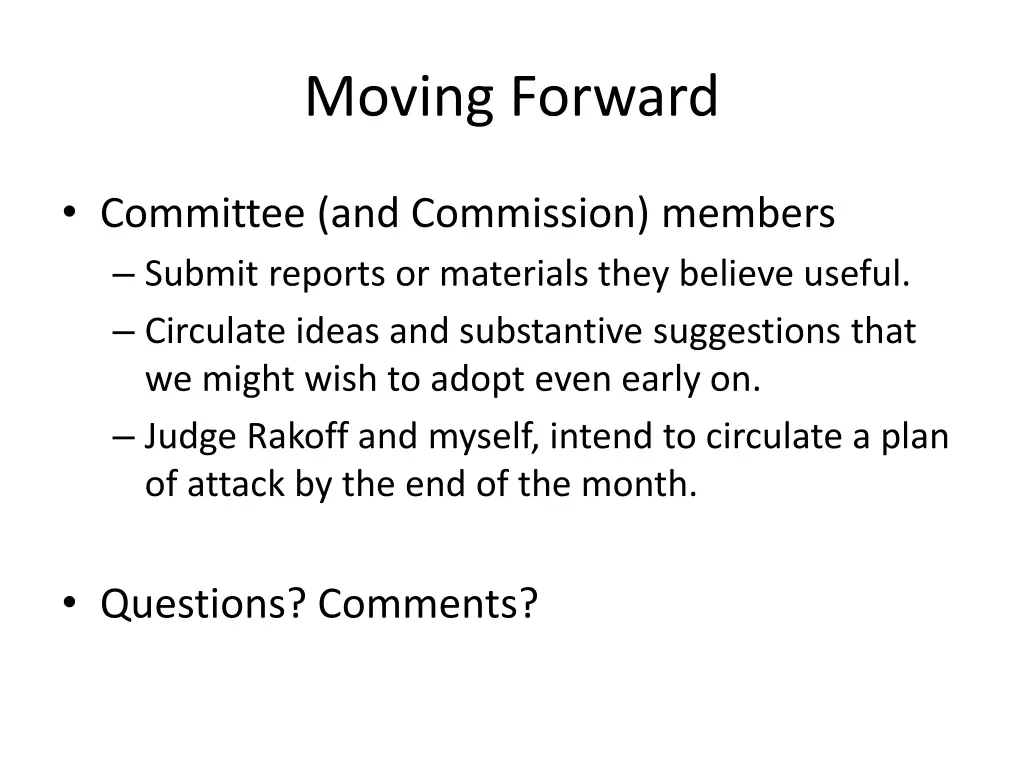 moving forward