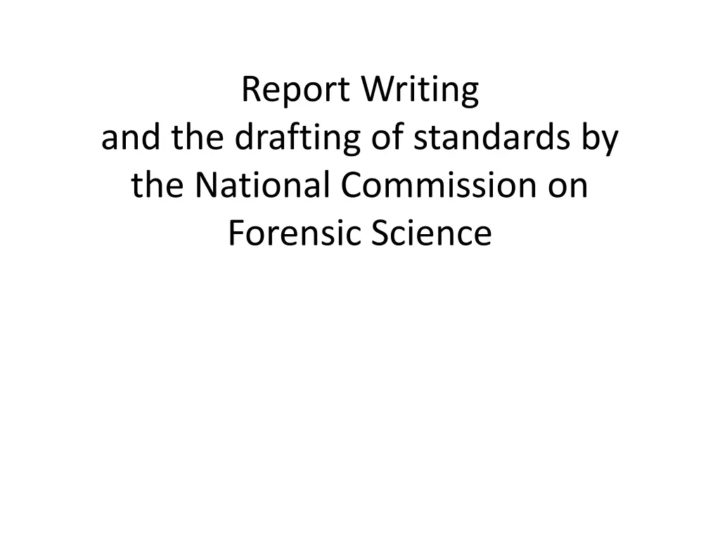 report writing
