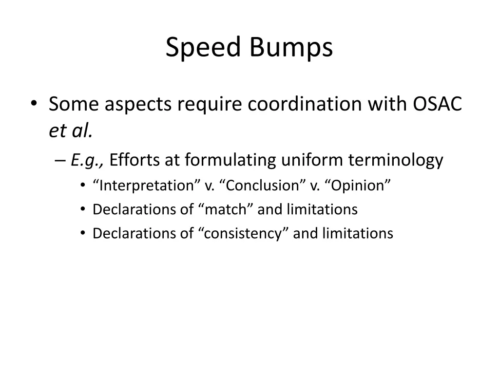 speed bumps