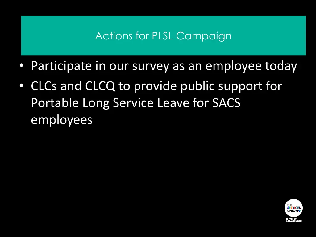 actions for clcs and staff actions for plsl