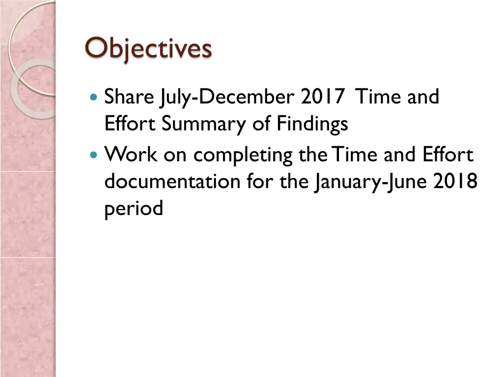 objectives