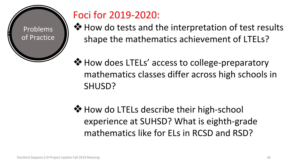 foci for 2019 2020 how do tests