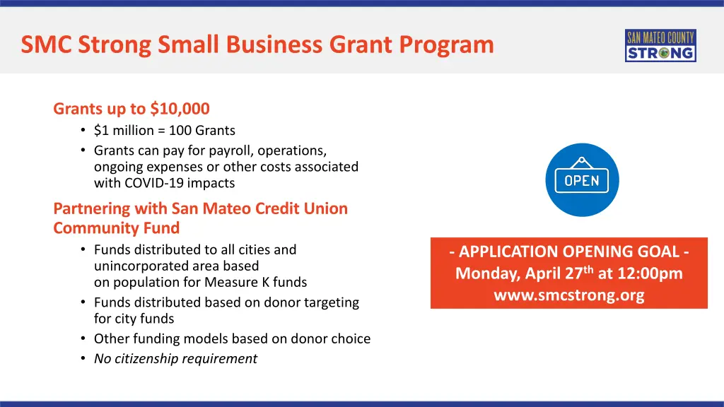 smc strong small business grant program