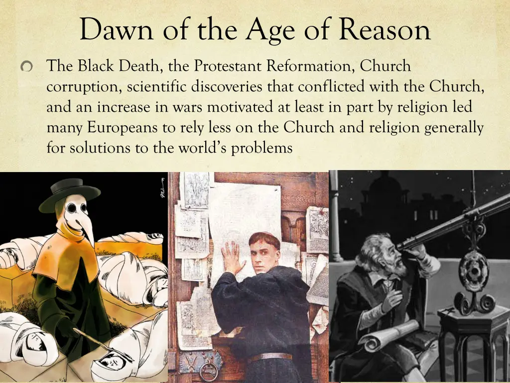 dawn of the age of reason