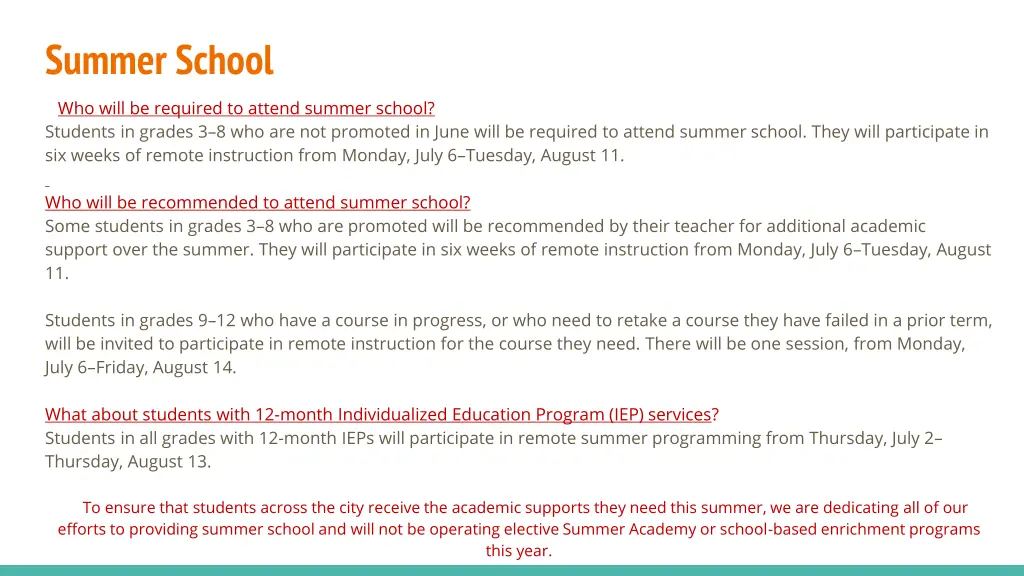 summer school