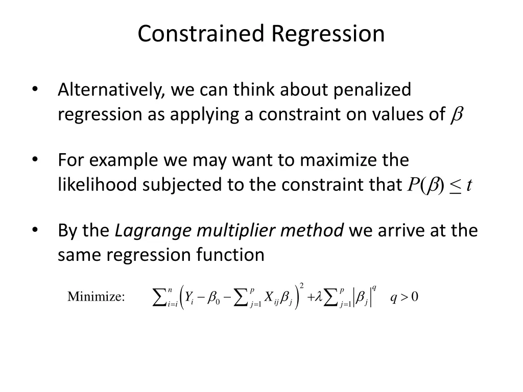 constrained regression