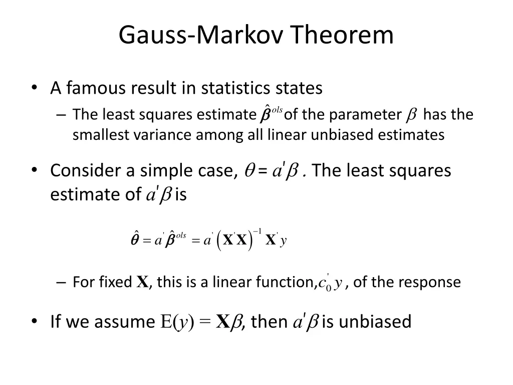 gauss markov theorem
