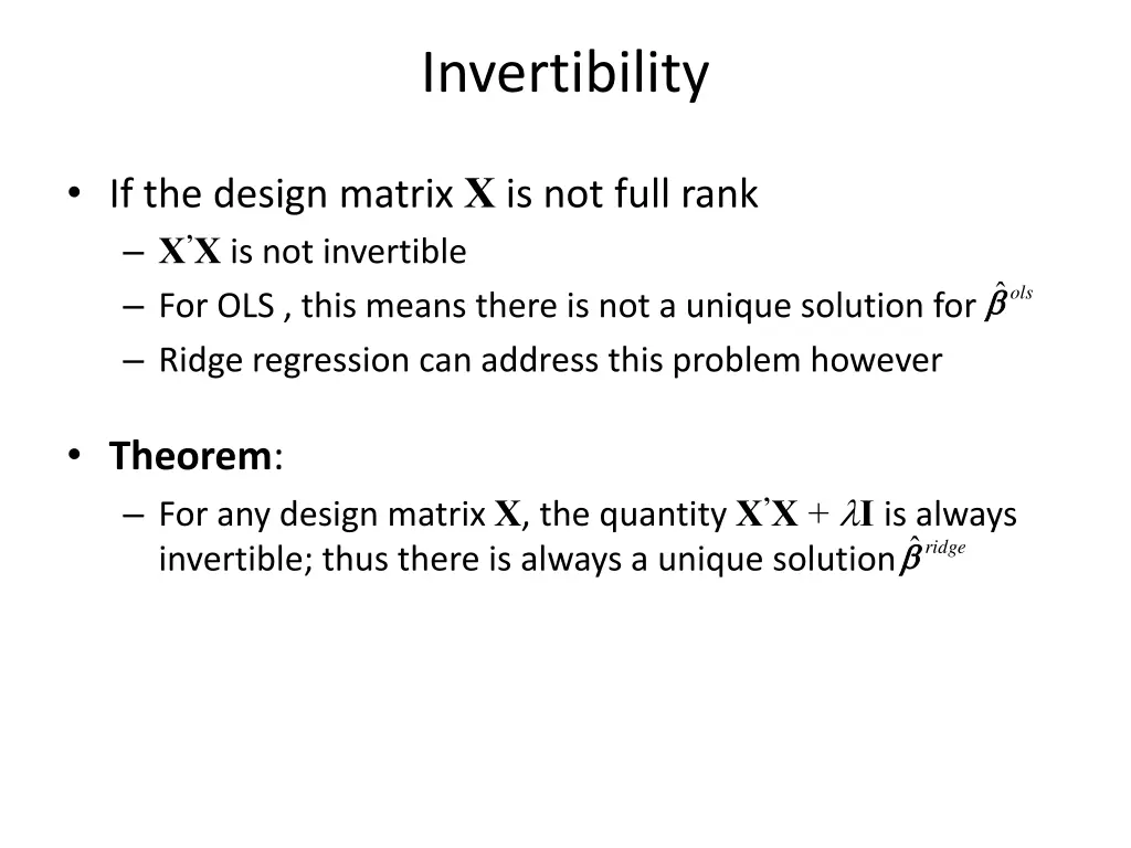 invertibility