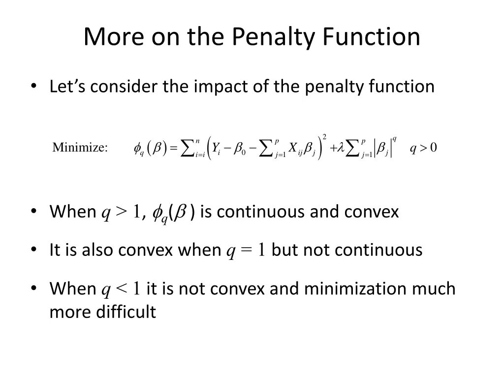 more on the penalty function