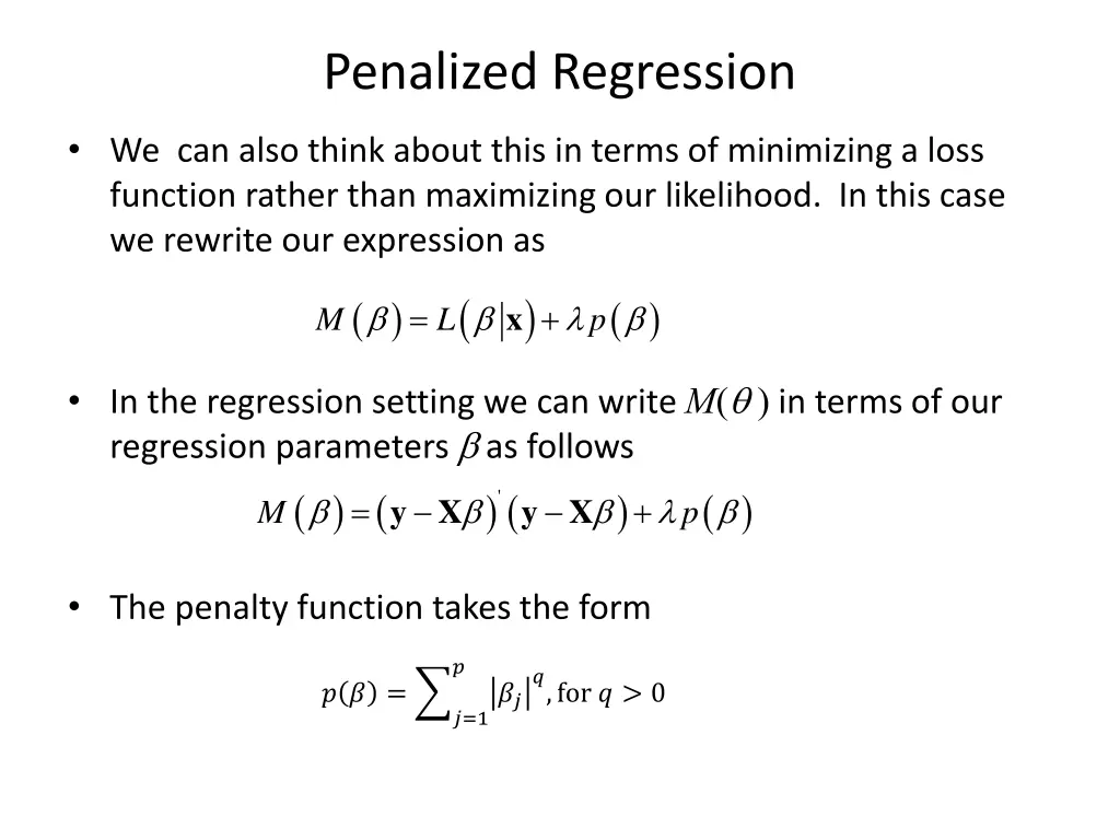penalized regression 1