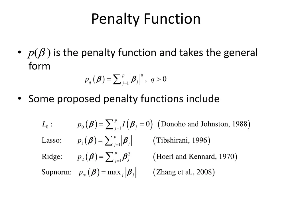 penalty function