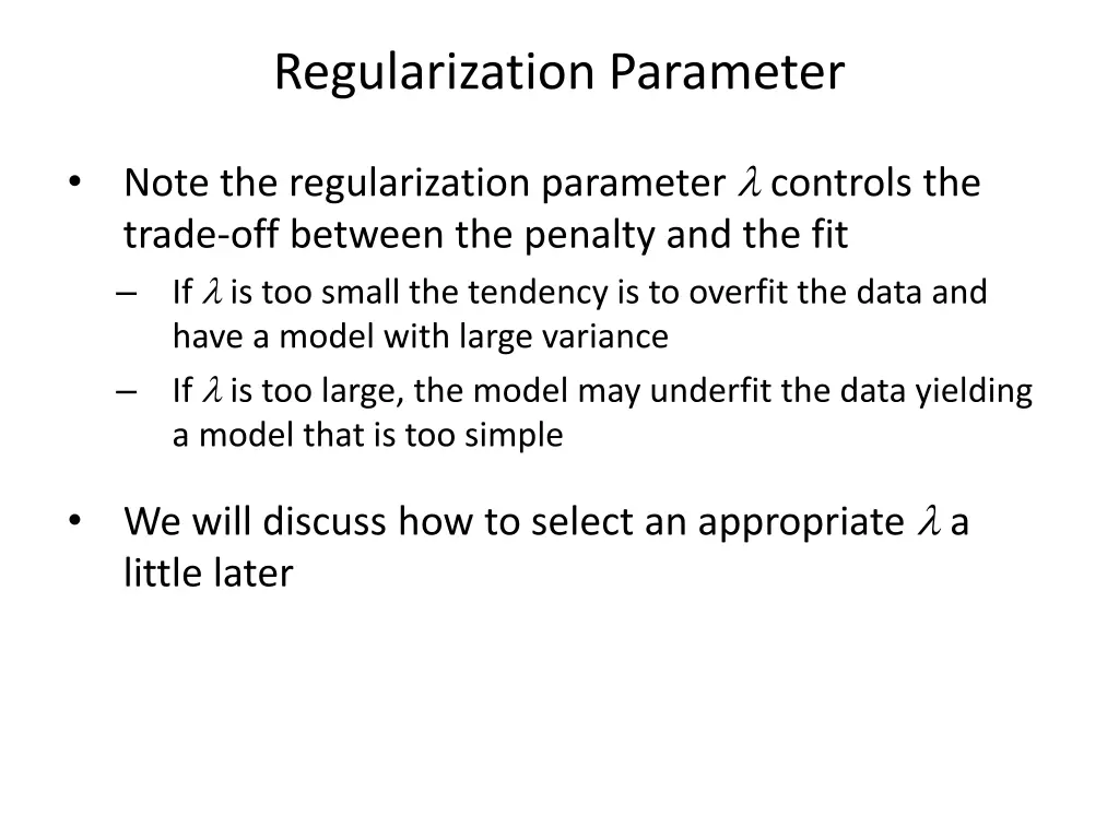 regularization parameter