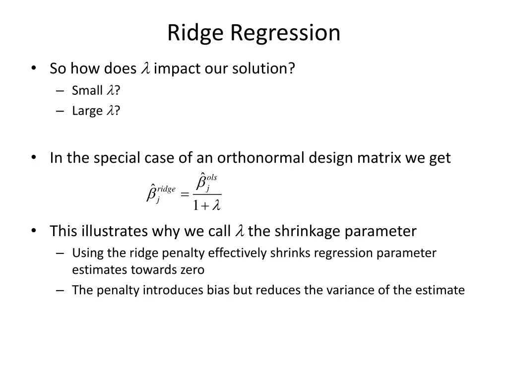 ridge regression 2