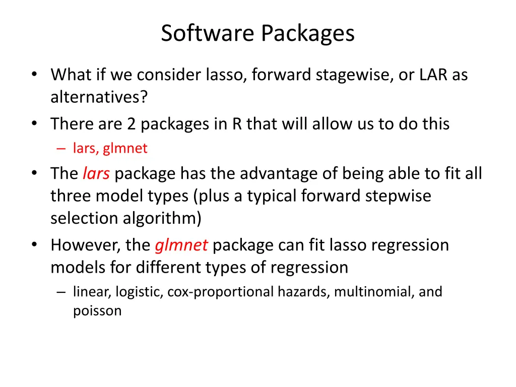 software packages