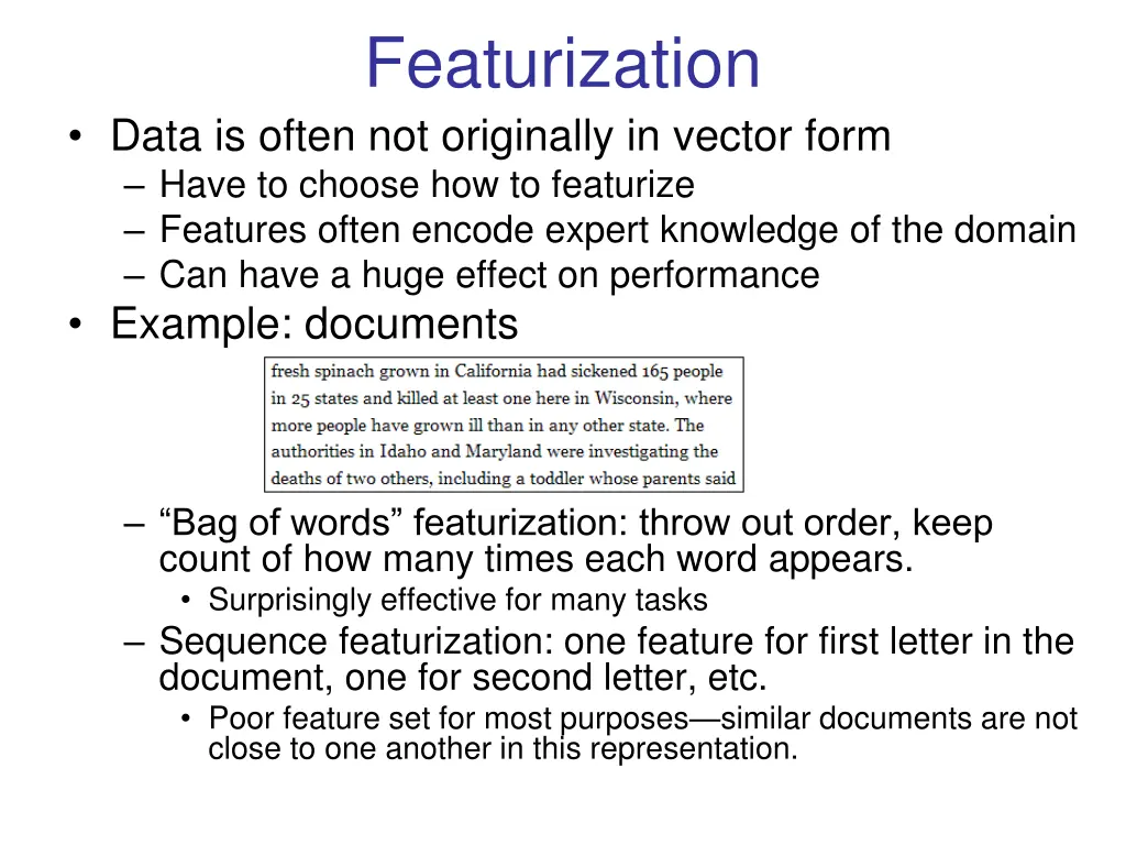 featurization