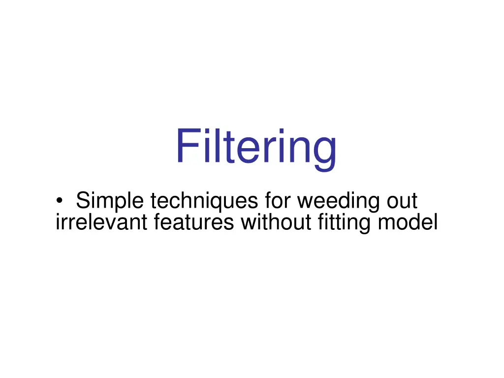 filtering