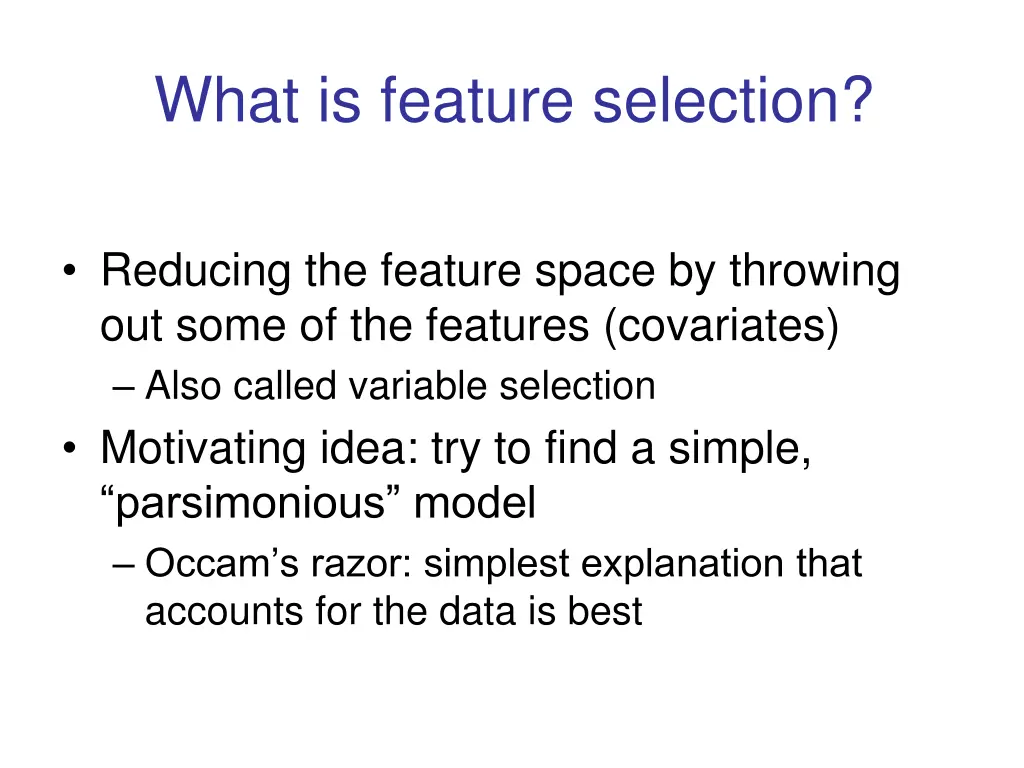 what is feature selection