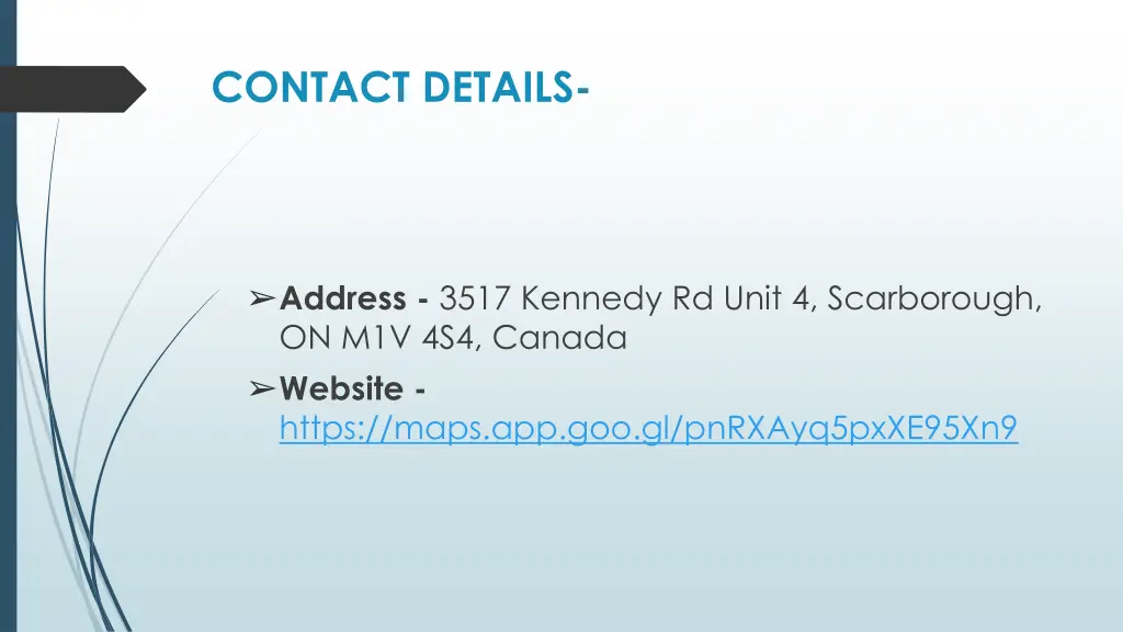 contact details