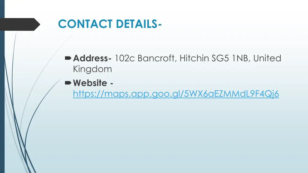 contact details