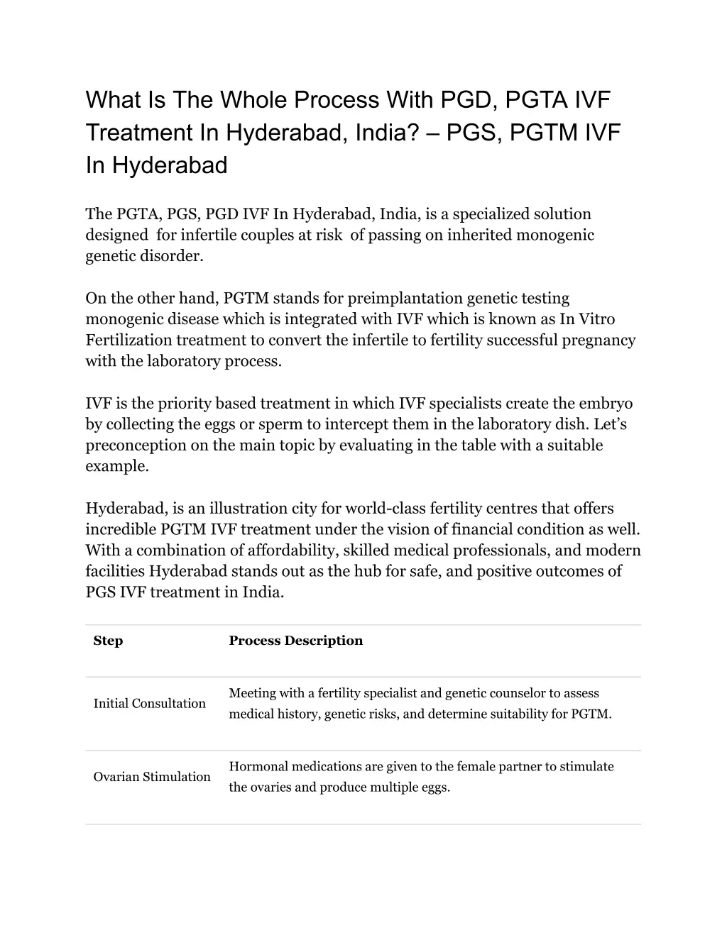 what is the whole process with pgd pgta