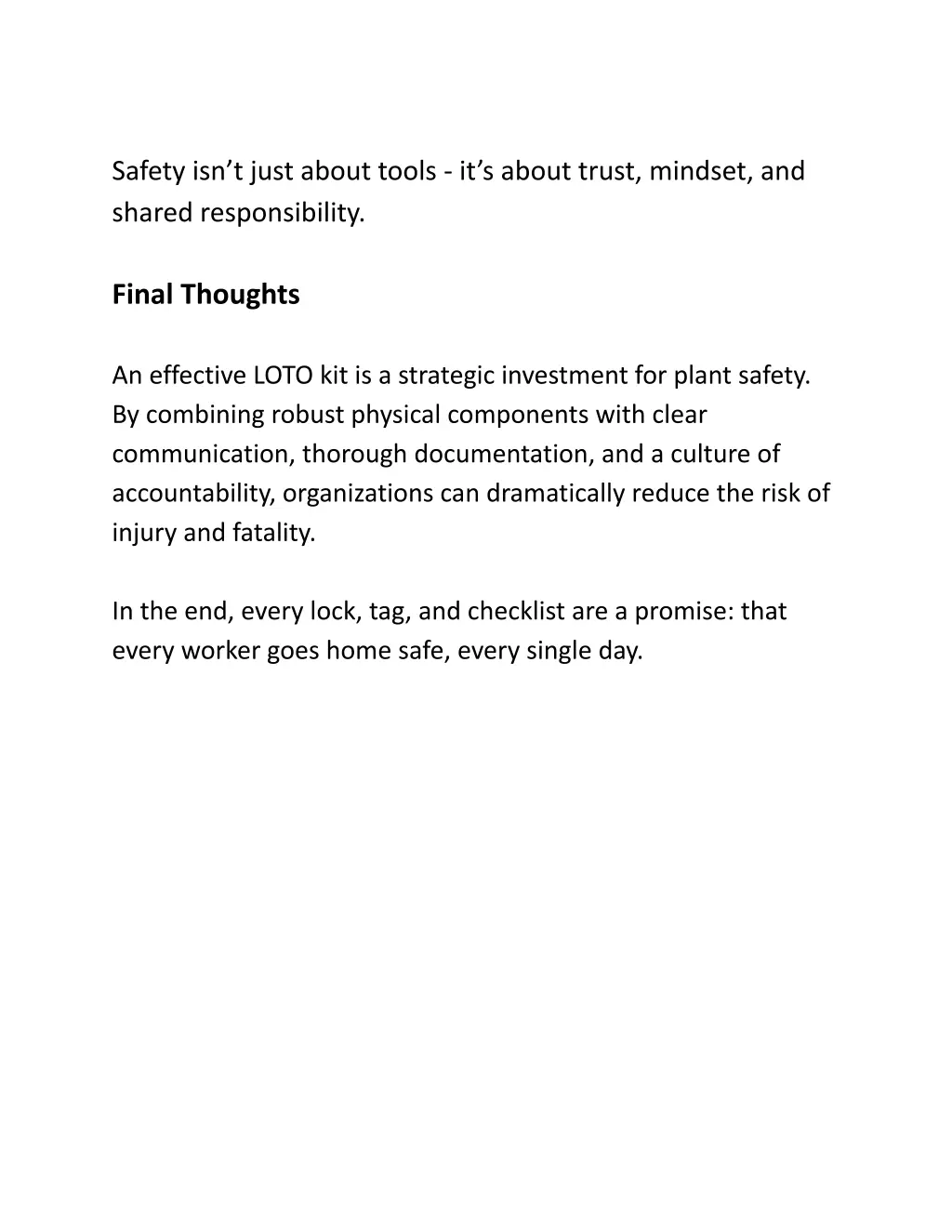safety isn t just about tools it s about trust