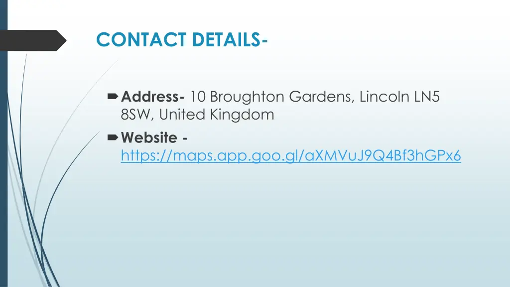 contact details