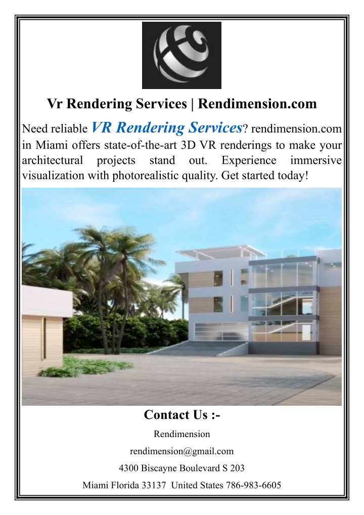 vr rendering services rendimension com