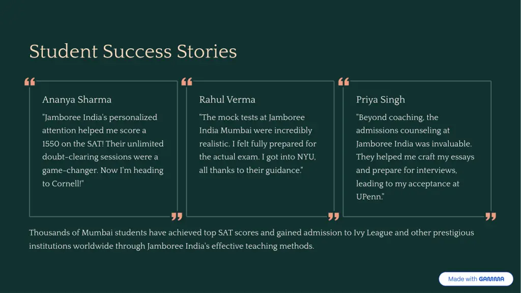 student success stories
