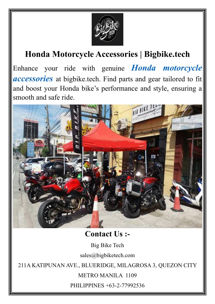honda motorcycle accessories bigbike tech