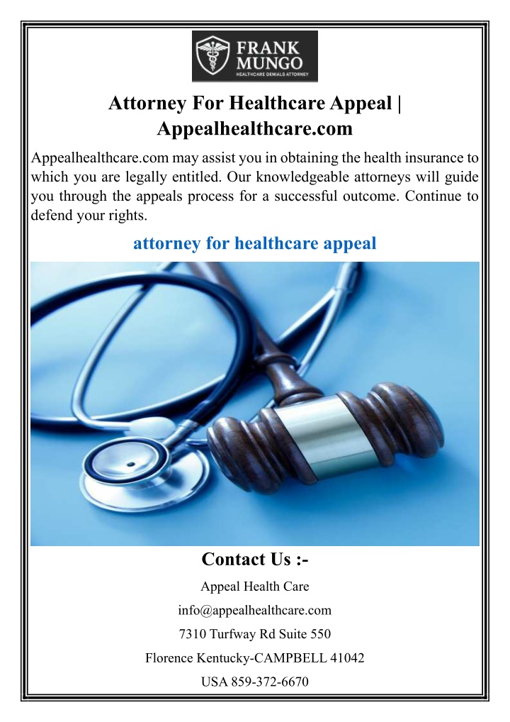 attorney for healthcare appeal appealhealthcare
